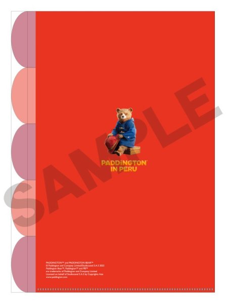 画像2: パディントン™ダイカット5インデックスクリアファイル　レッド★数量限定★ (2)
