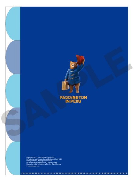 画像2: パディントン™ダイカット5インデックスクリアファイル ブルー★数量限定★ (2)